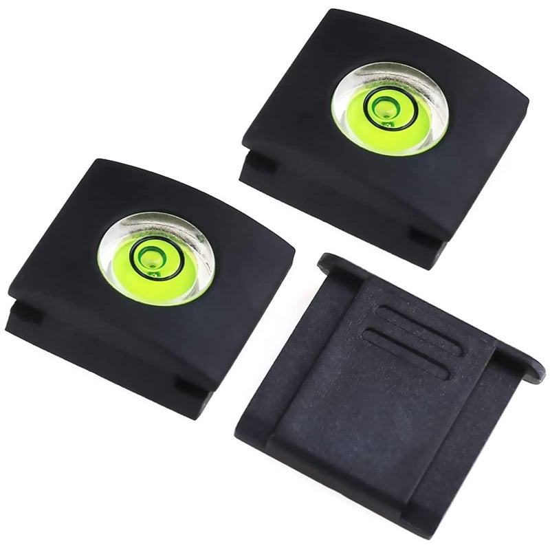 MOBOREST Camera Hot Shoe Cover Flashlight Bubble Level Protector for Canon Nikon Panasonic Fujifilm Olympus Pentax Sigma DSLR/SLR/Evil (2+1PCS) - Image 1